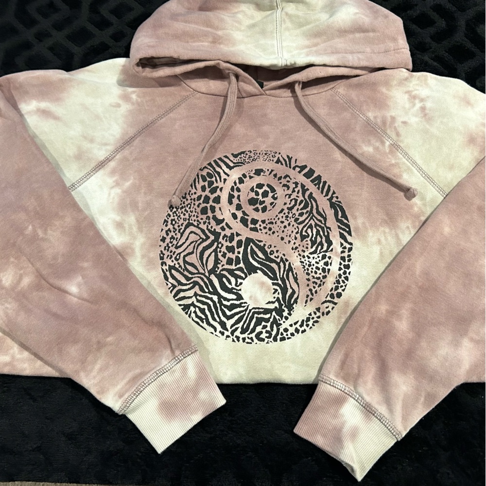 Torrid Tunic Pullover Hoodie Cozy Fleece Tie Dye Yin Yang Size Size 0/0X